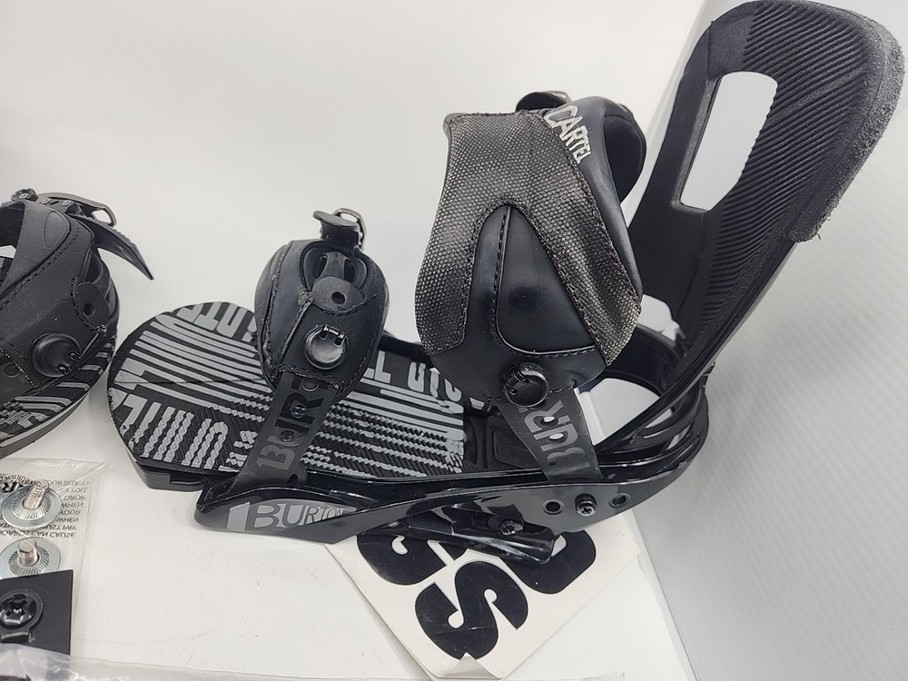 Burton Cartel Flex Snowboard Bindings Small Black Complete w/ Hardware