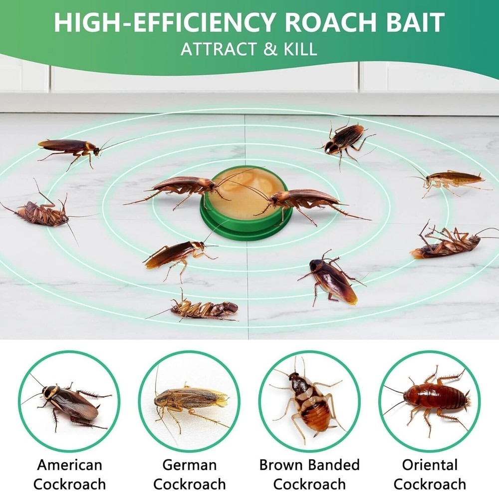 Cockroach Gel Bait Roach Killer Powerful Roach Repellent Bait Trap`24PCS/Pack