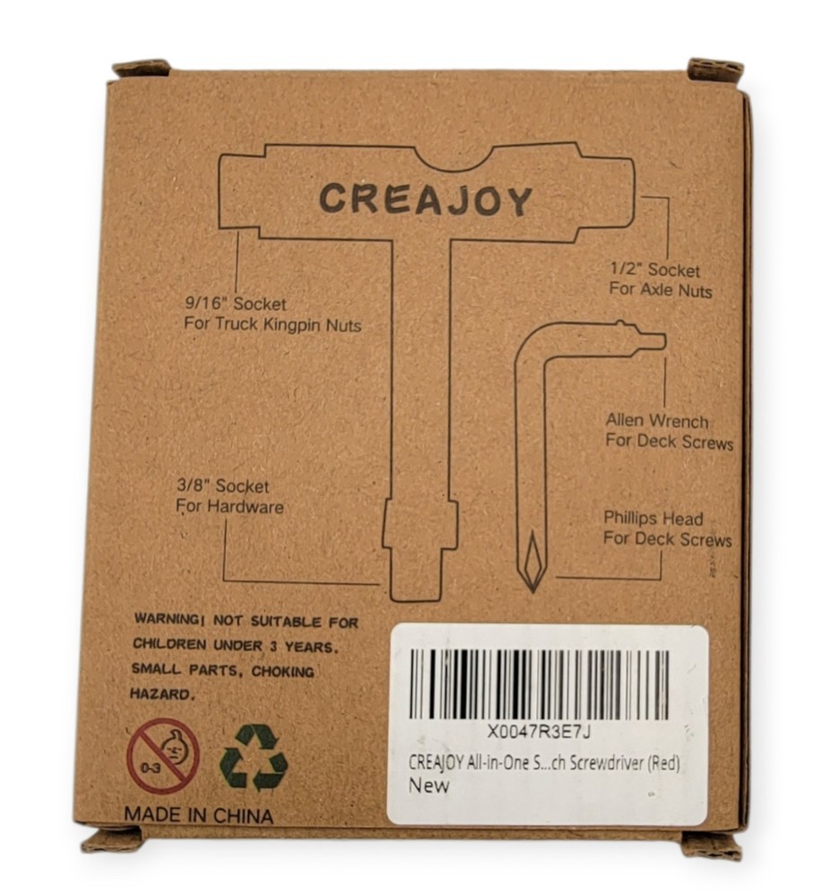 CREAJOY 5 Tools-in-One Skate Multi-Function Portable Skateboard Accessory
