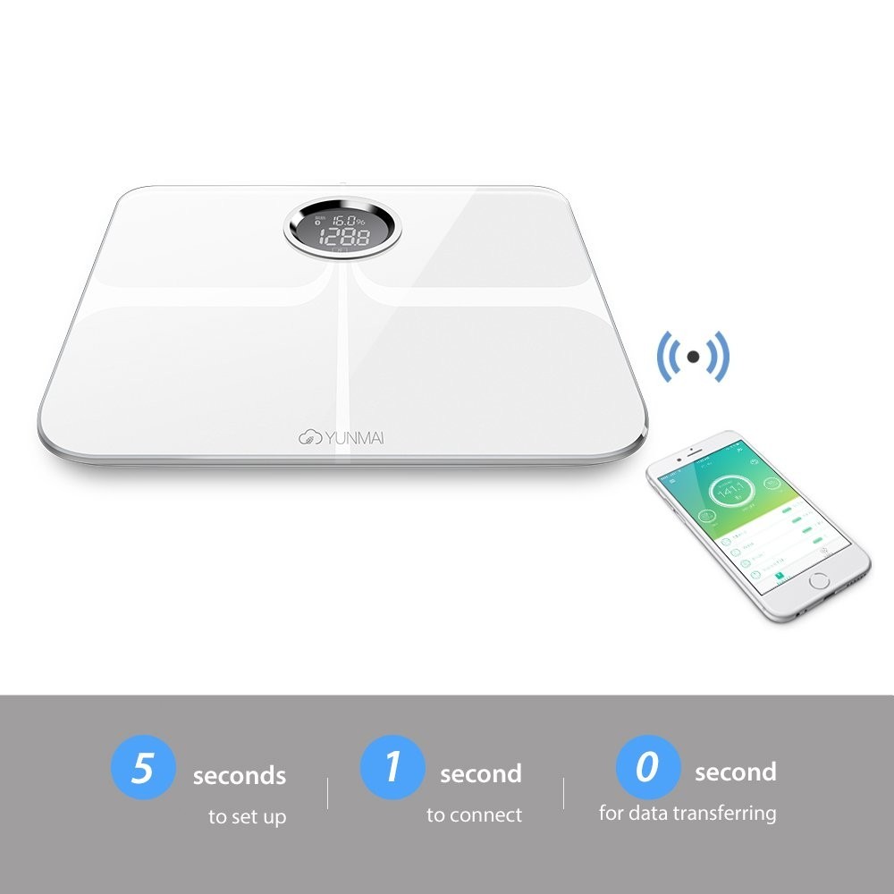 Digital Body Weight Scale Backlit Display High Precision Bluetooth BathroomScale