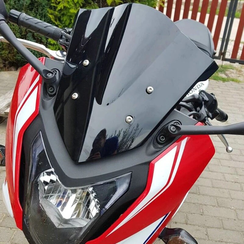Black Motorcycle Windshield For Honda CBR650F 2014 2015 2016 Front Windscreen