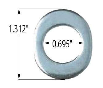 20 KEYSTONE WASHERS - CENTERED HOLE