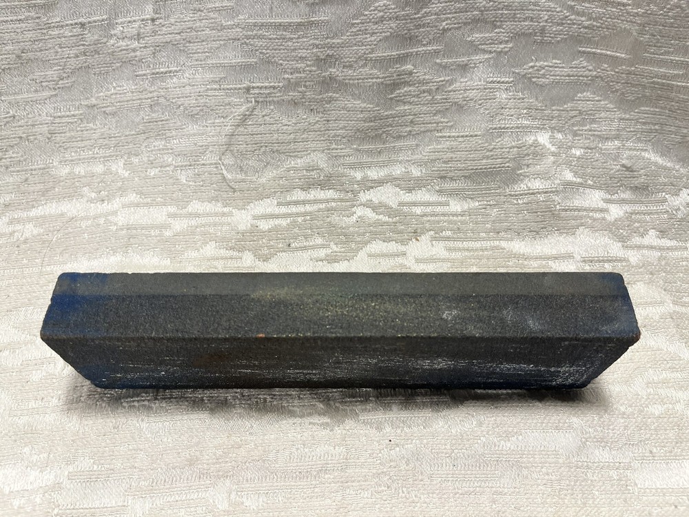 Two Grit Gray 8" Stone Knife Sharpening Stone Rectangular Fine Tool Rare --5546