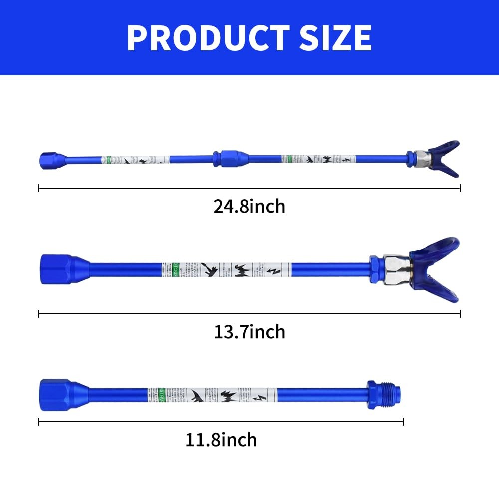 Universal Extension Pole Rod & Nozzle Tip Guard Protector for 60, blue