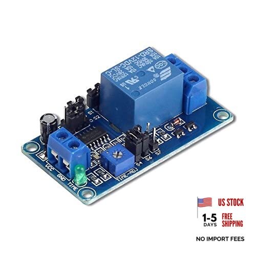 DC 12V Time Relay Module, On Delay and Off Delay for Automobile, Raspberry