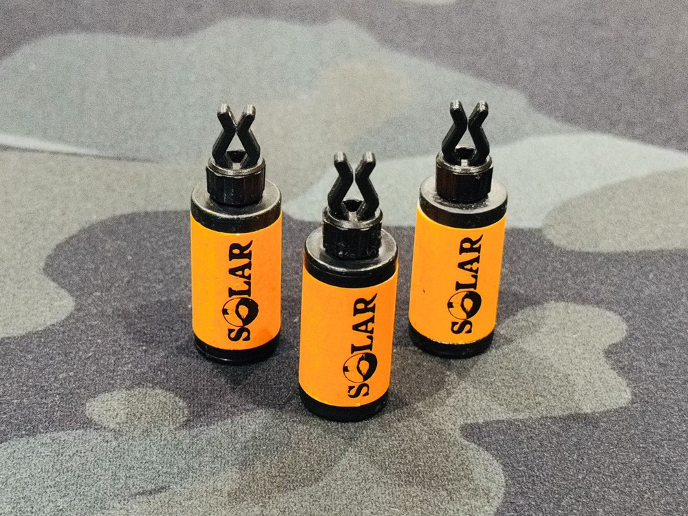 Solar Tackle Fluoro Orange Bobbin Heads x 3