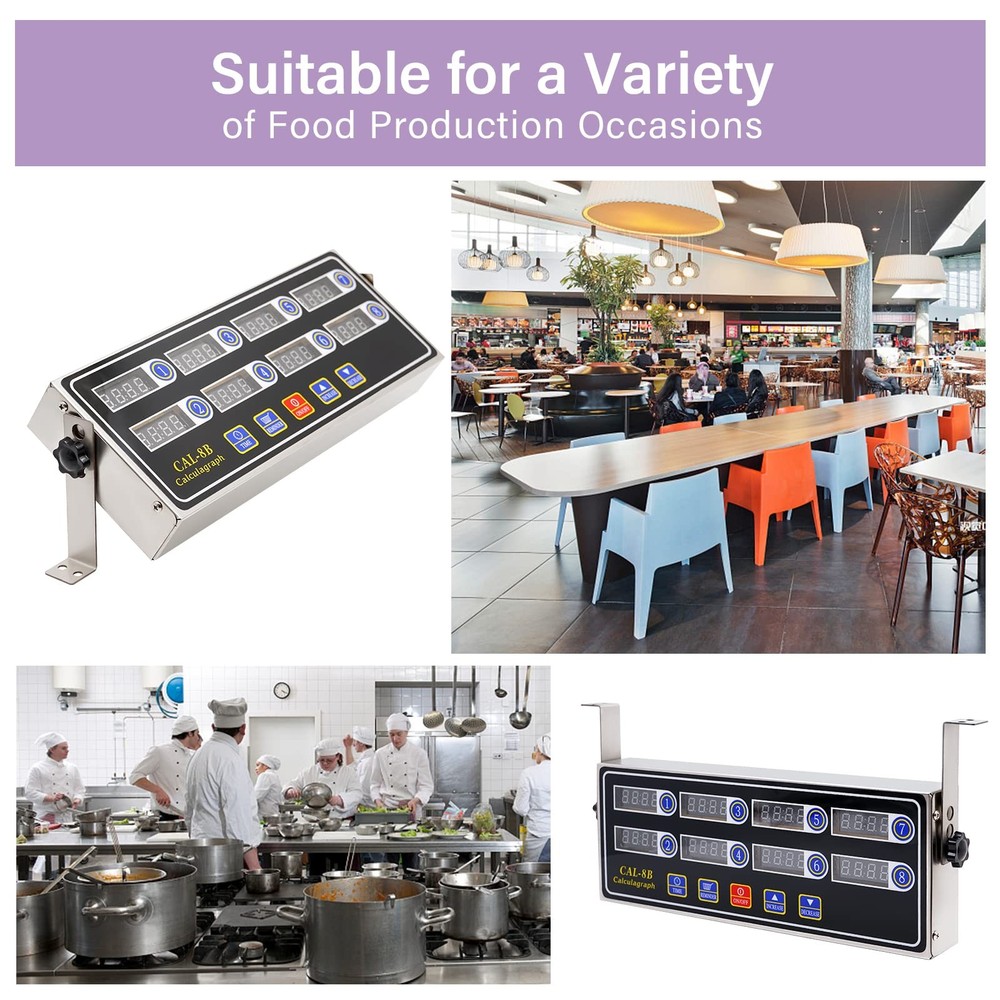 Commercial Kitchen Timers for Cooking Manual Big Large Timer Digital Timer 8-...