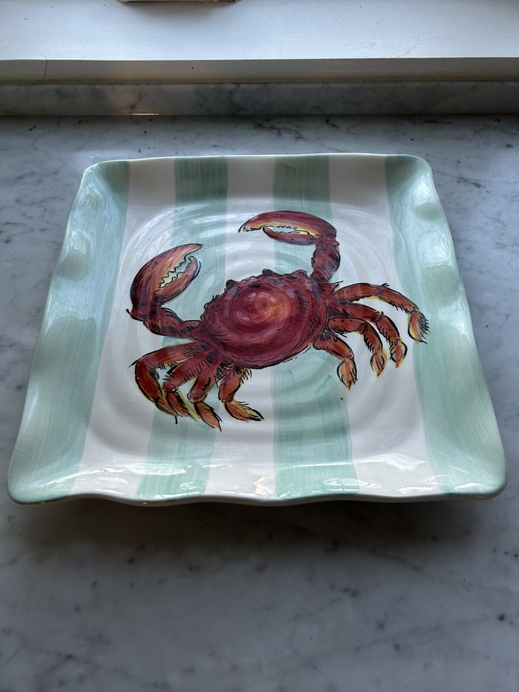 Crab Stripe By Mascara Ceramic Bucket And Platter