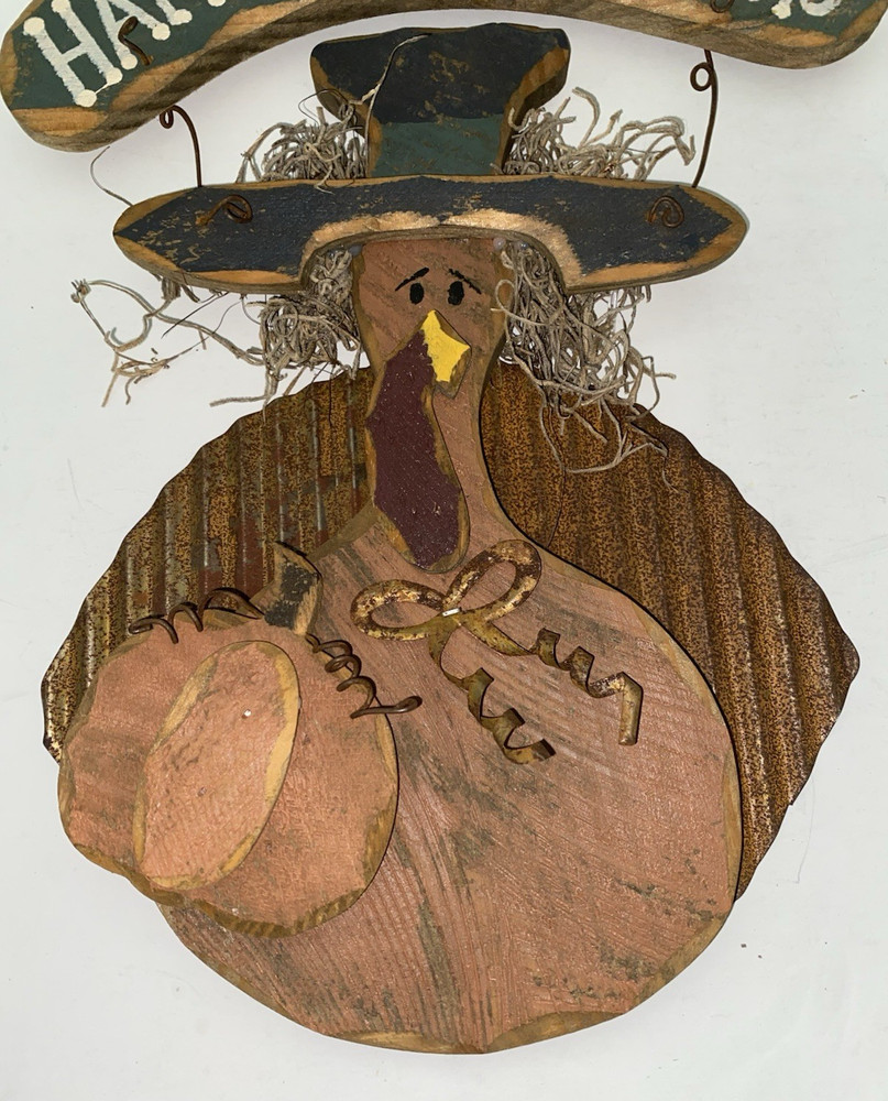 Rustic “Happy Thanksgiving” Turkey Wall Décor