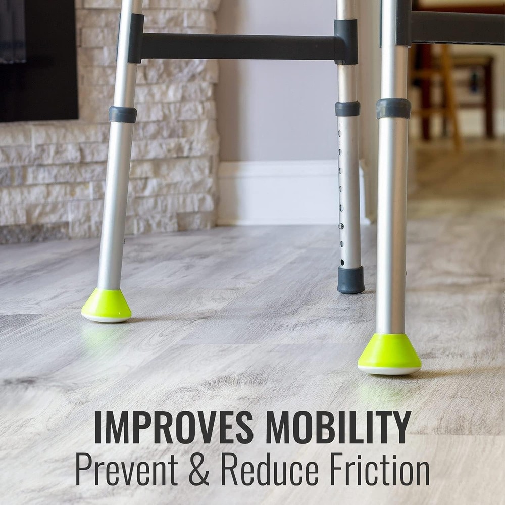 Durable Walker Caps for Rollators - Universal Fit, Easy Glide and Safe Mobility