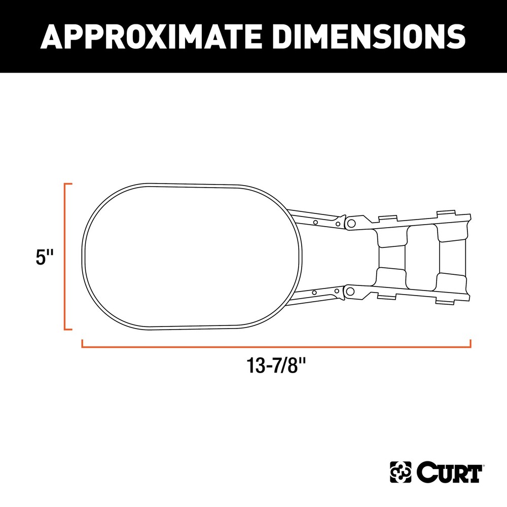 CURT Extended View Tow Mirror Side Mirror Attachment - 20002