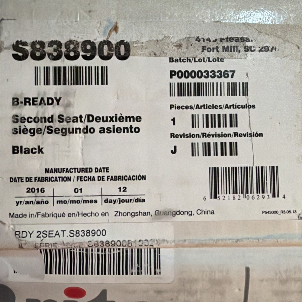Britax B-Ready Second Seat - New In Open Box