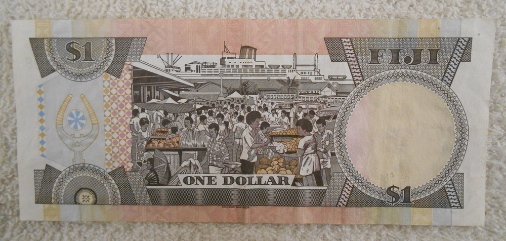 FIJI Banknote, One Dollar. 1$ Note. 1980. Uncirculated