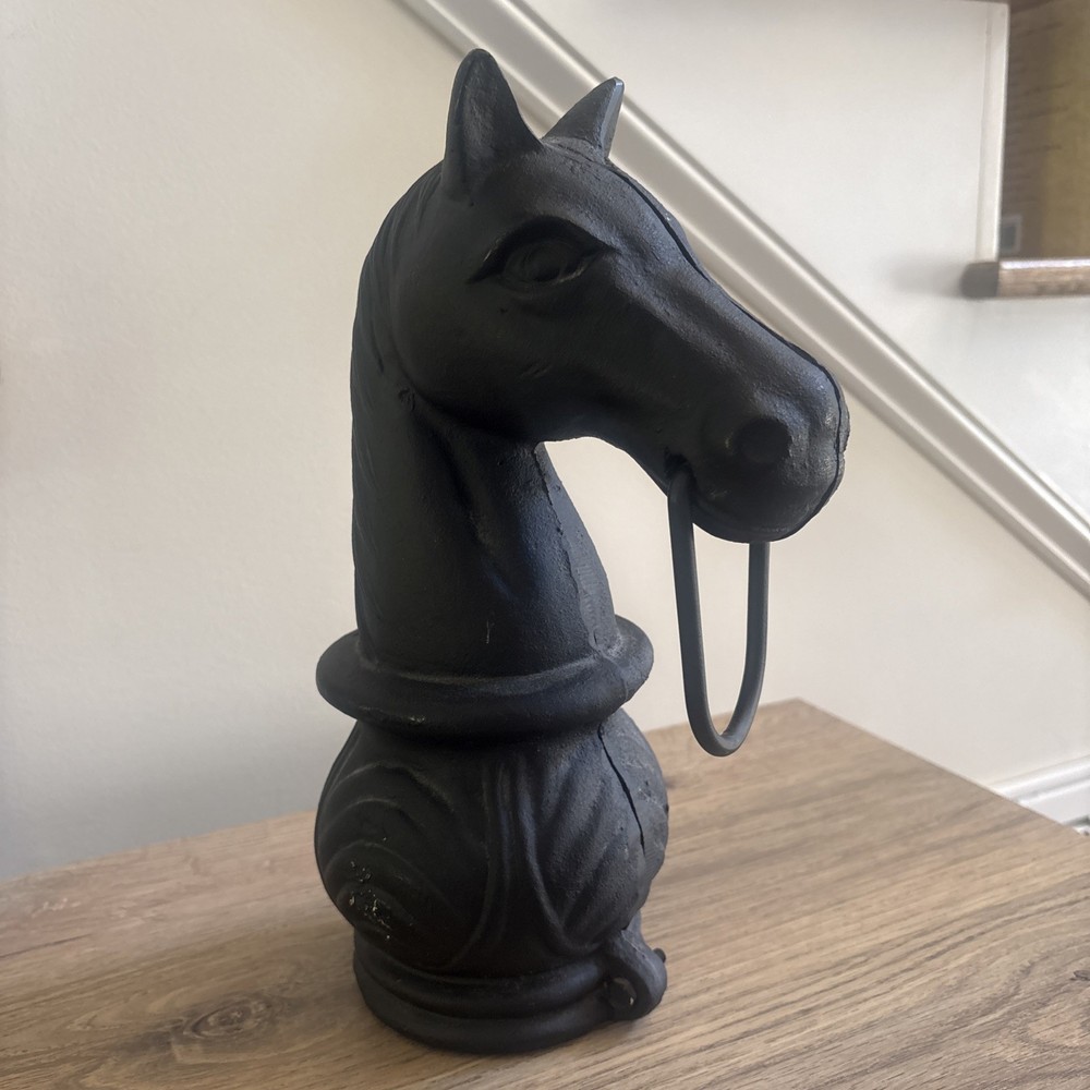 Vintage Cast Iron Horse Hitching Post Head