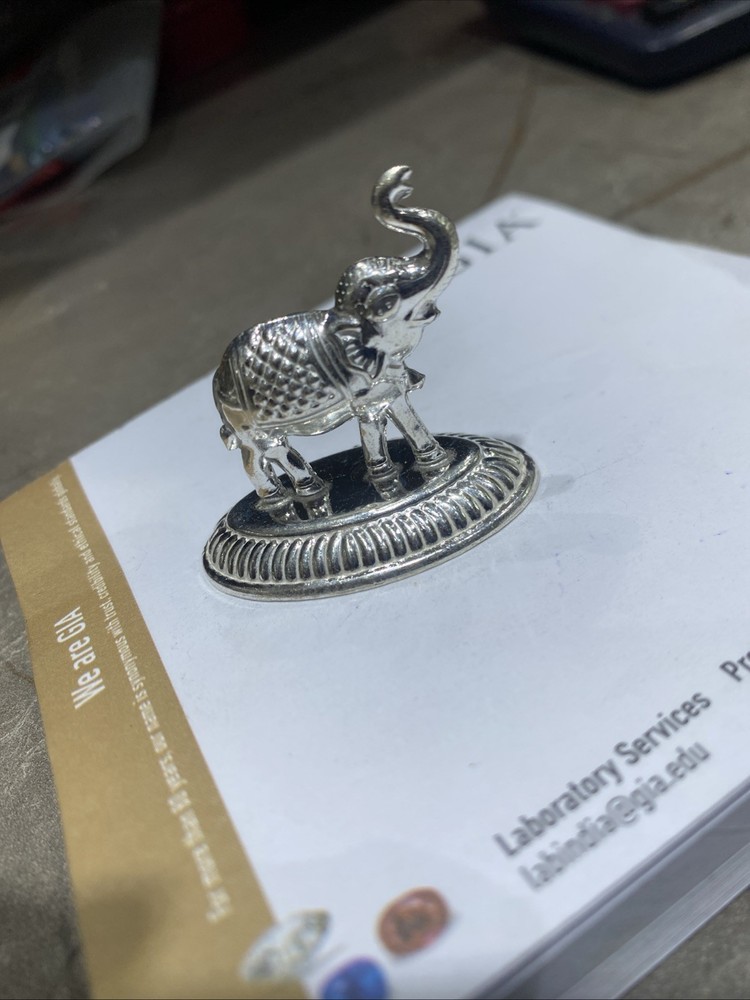 75% Purity Solid Silver Elephant 9 Gram New For Gifting