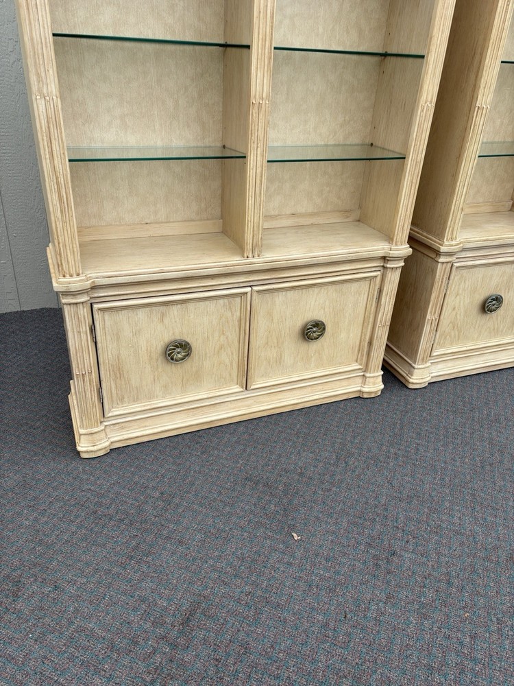 67383 Pair Large Modern 2 piece Bookcase Curio s