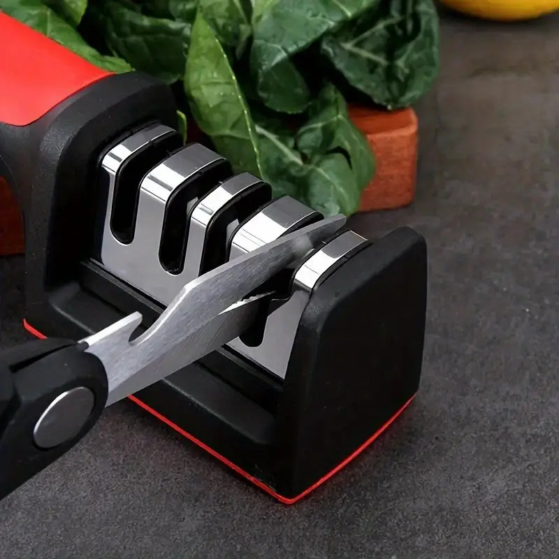 4 Stage Knife Sharpener Professional Ceramic Tungsten Kitchen Sharpening System