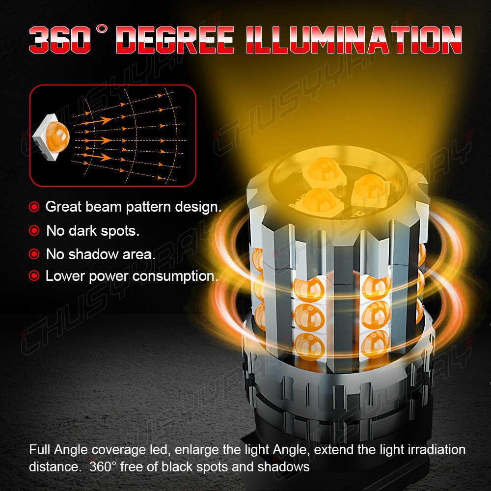 For Ford Mustang 87-93 LED Rear Turn Signal Brake Reverse Side Marker Bulbs Kit