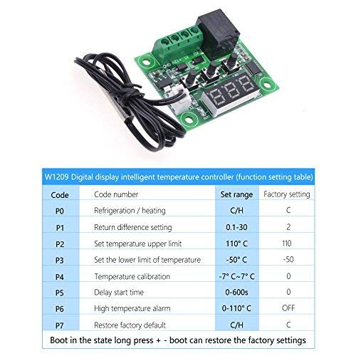 2pcs W1209 12V DC Digital Temperature Controller Board Micro Digital NO Case