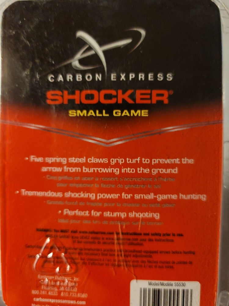 Arrow Small Game Points - 2 Pack 100g Bowhunting Tips - Carbon Express Shocker