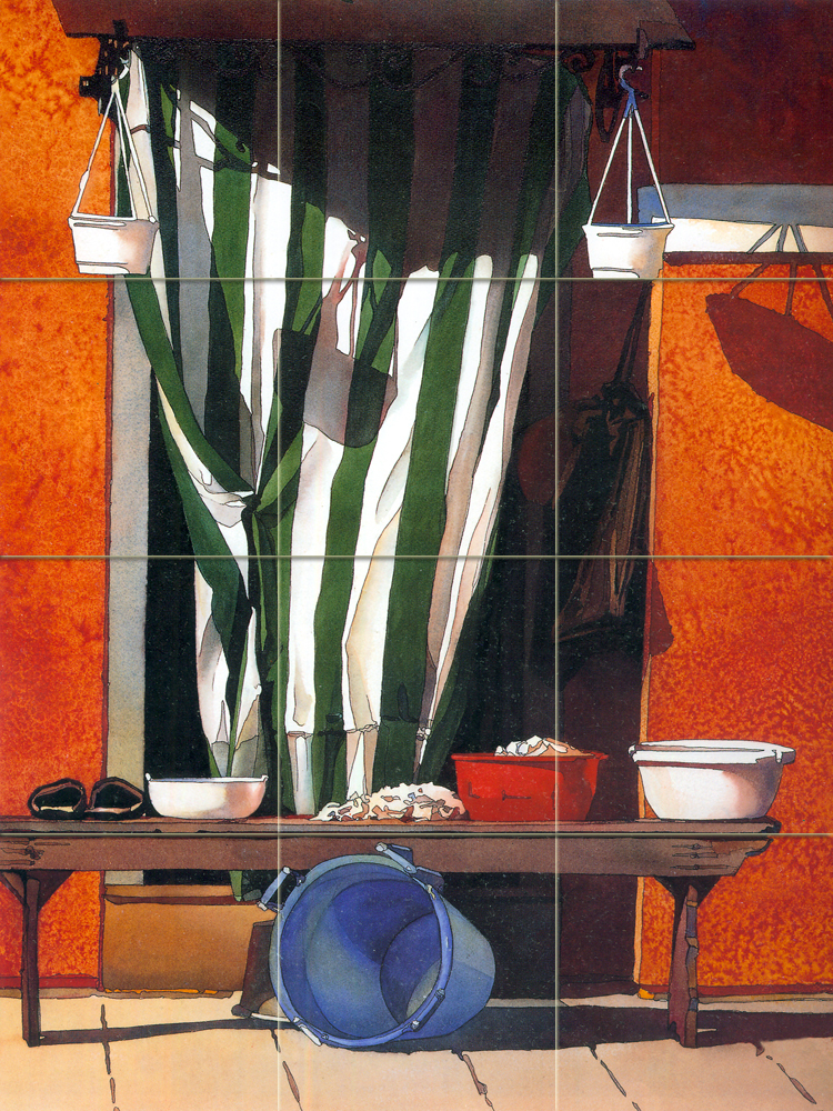 Art Colorful Mural Ceramic Bath Backsplash Tile #179