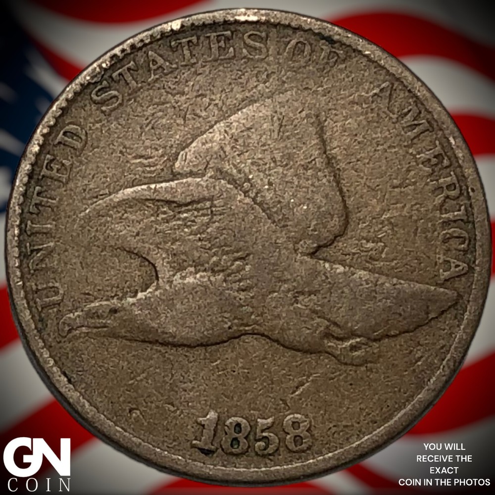 1858 Flying Eagle Cent Penny X9291