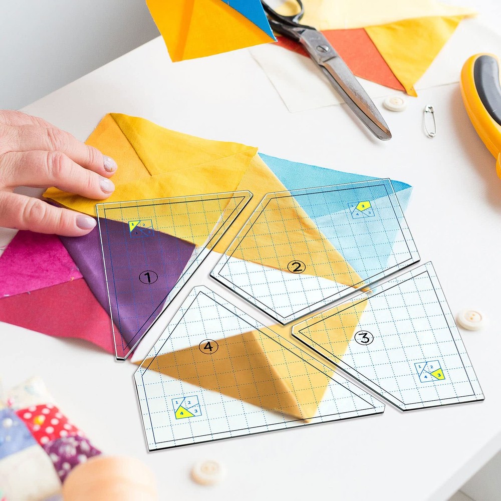 Quilting Templates Set Acrylic Cutting Stencils DIY Hand Patchwork Sewing