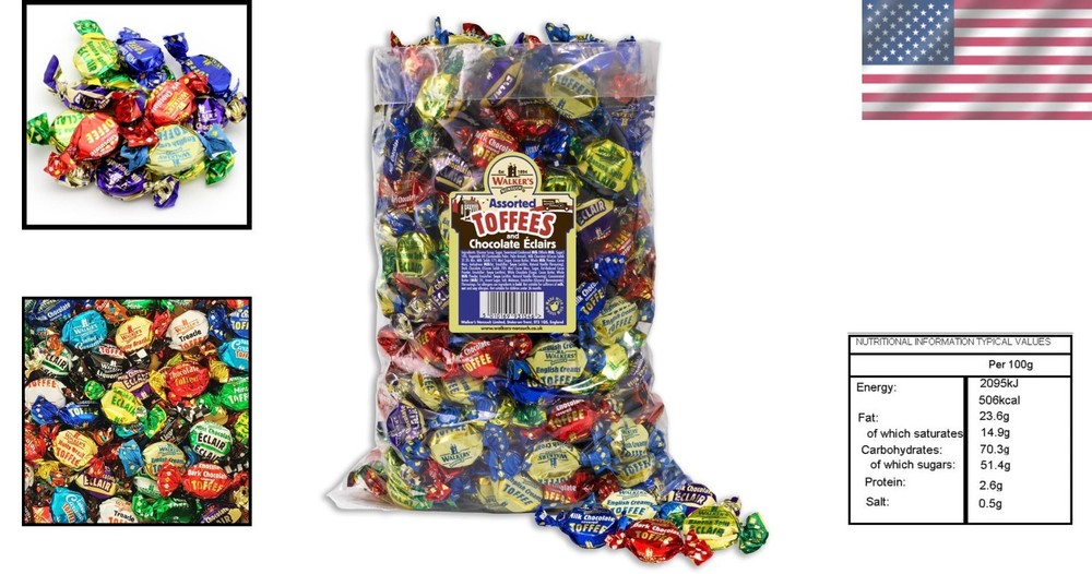British Candy Mix: Toffees & Chocolate Éclairs | 2.5kg Bulk