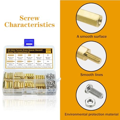 M3 Motherboard Standoffs Screws Nuts Kit