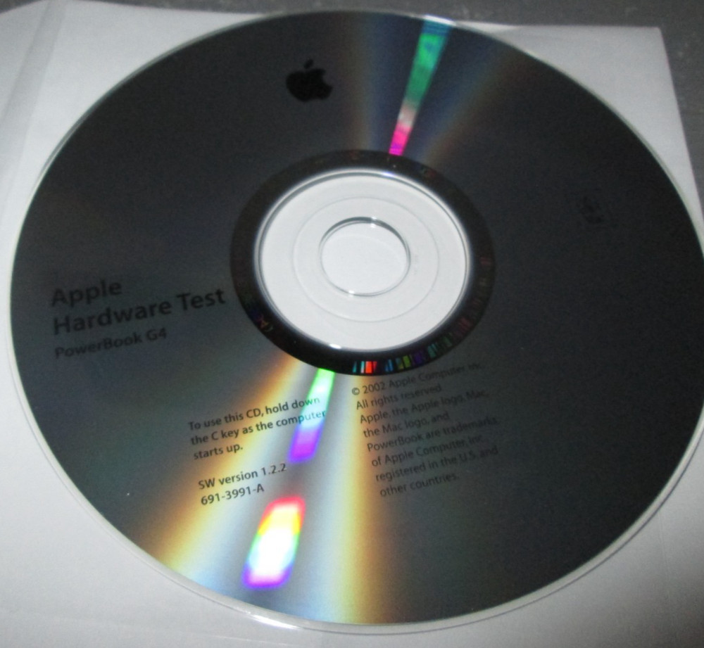 Apple Hardware Test Power Book G4 Disc CD