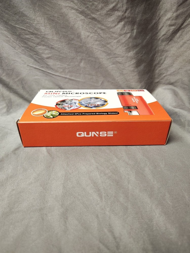 Pocket Mini Small Microscope, 60x-120x Handheld Microscope LED Lighted Zoom