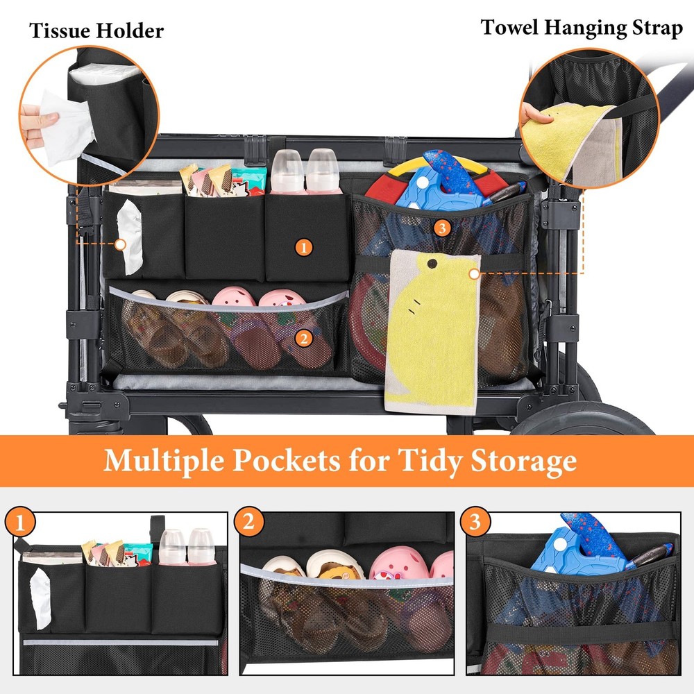 Stroller Wagon Cargo Net, Wagon Accessories Organizer Compatible with WONDERF...