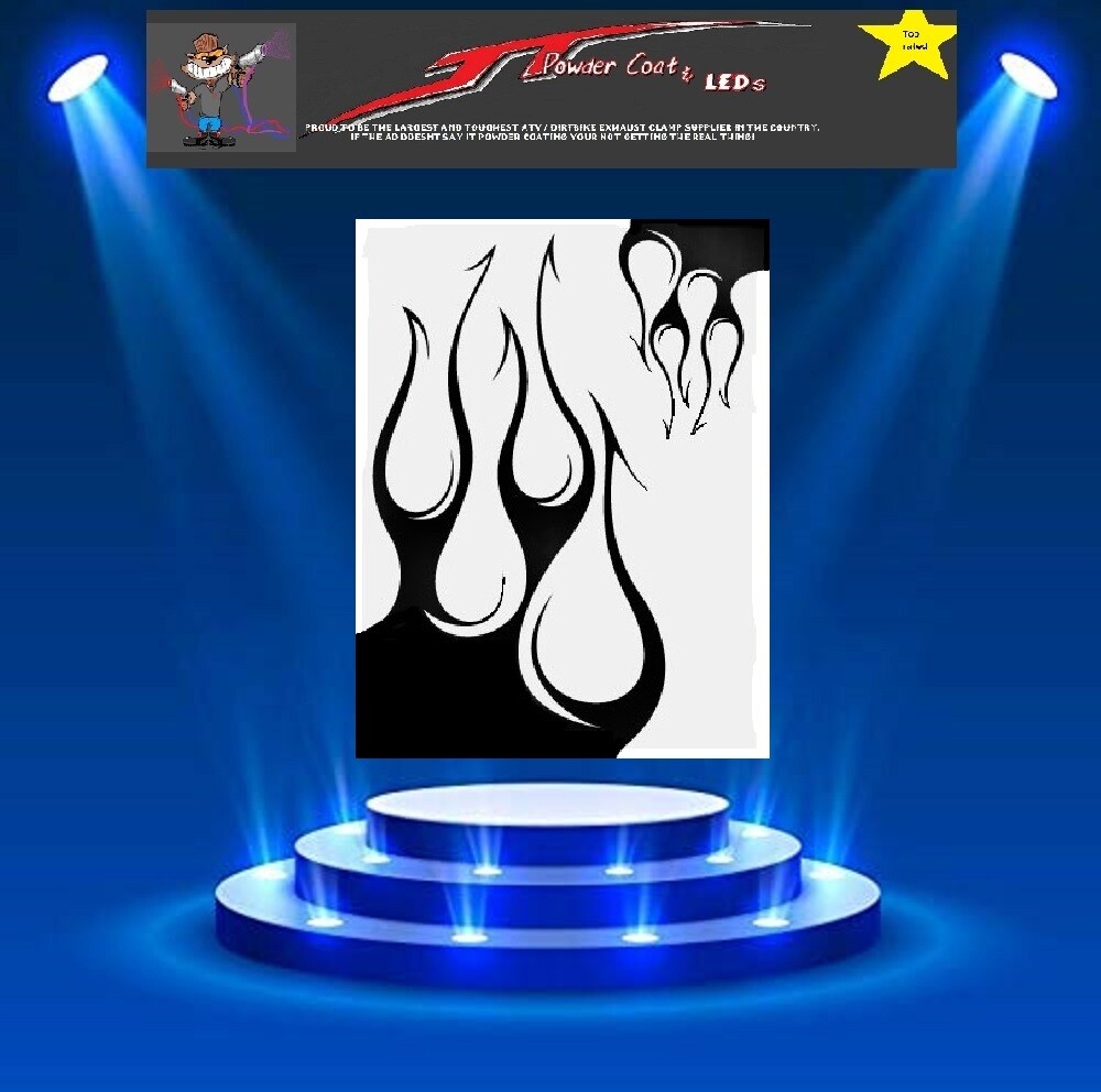 3pc devil tip flame Stencil Template Airbrush Paint  # f-140