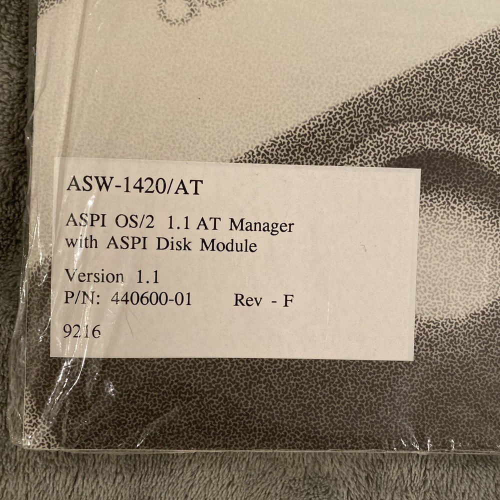 Adaptec ASW-1420/ Version 1.1 ASPI Disk Module 3.5” & 5.25” Software