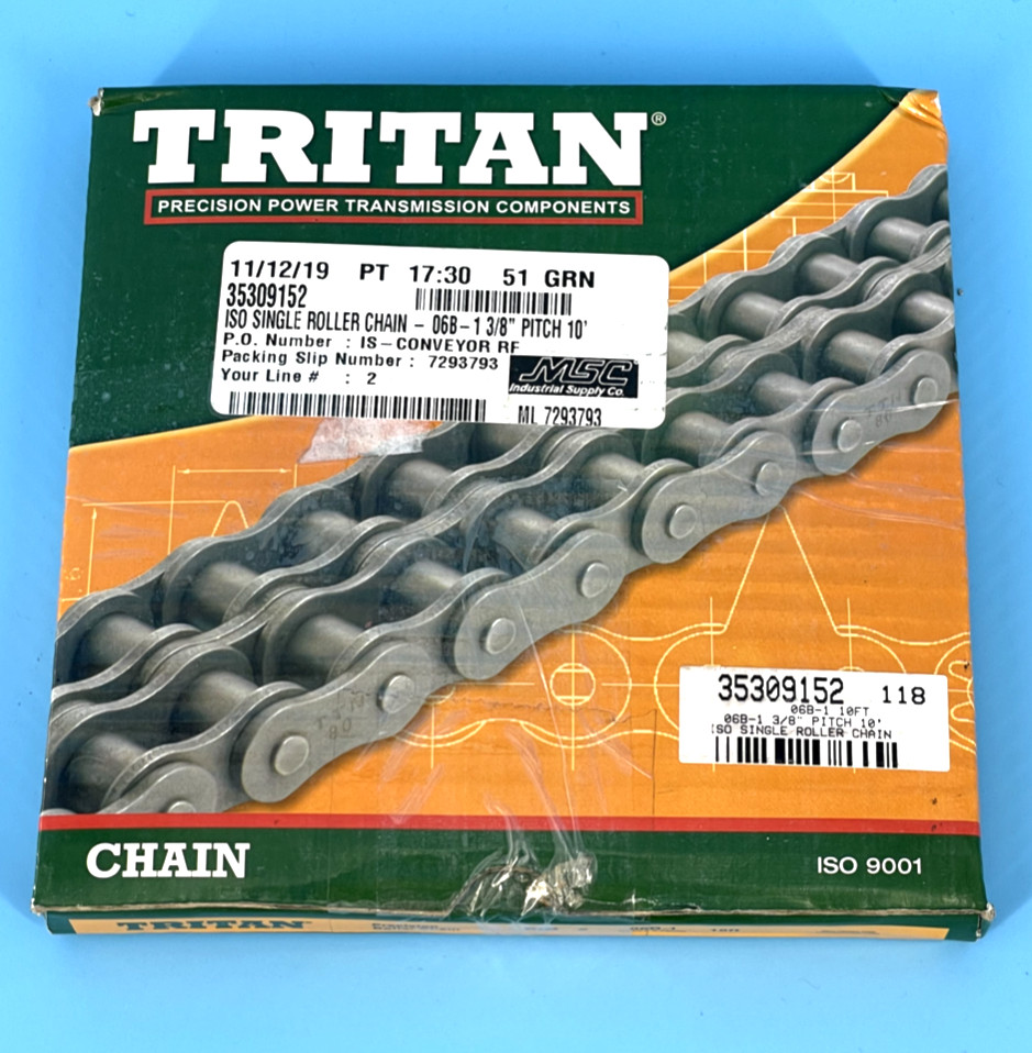 ISO Single  Roller Chain -06B-1 3/8 pitch 10ft