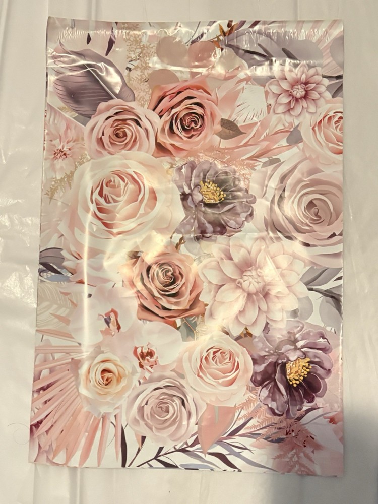 100 Assorted Decorative Poly Mailers Floral Butterfly Lemon Easter Designs 10x13