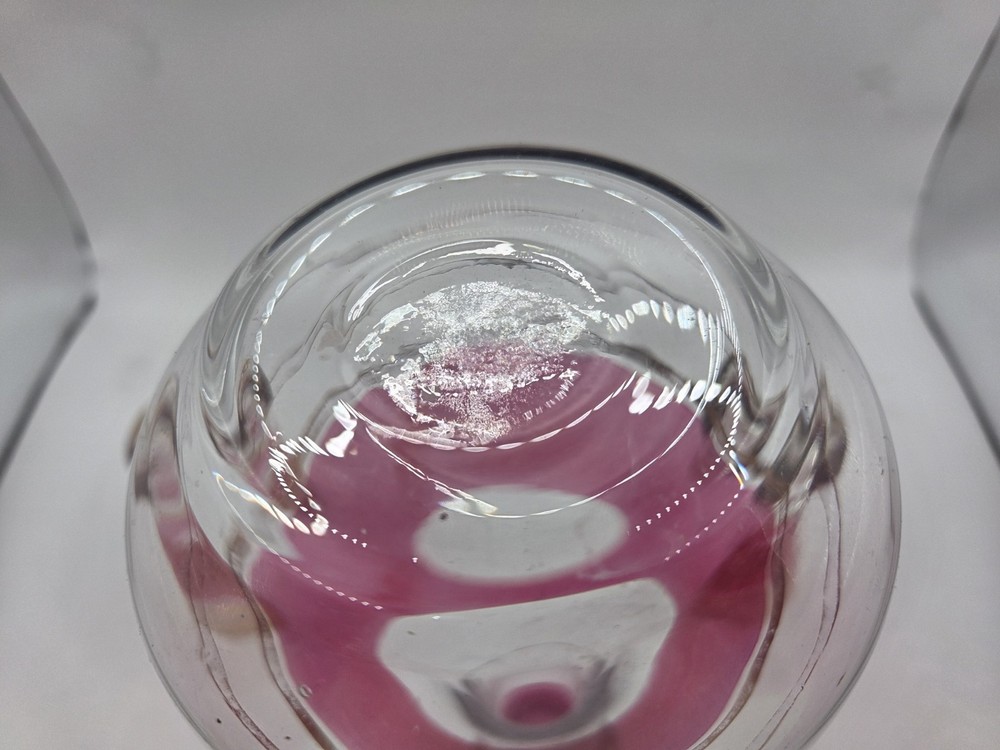Vintage Cranberry Ruby Decanter With Two Shot Glasses READ