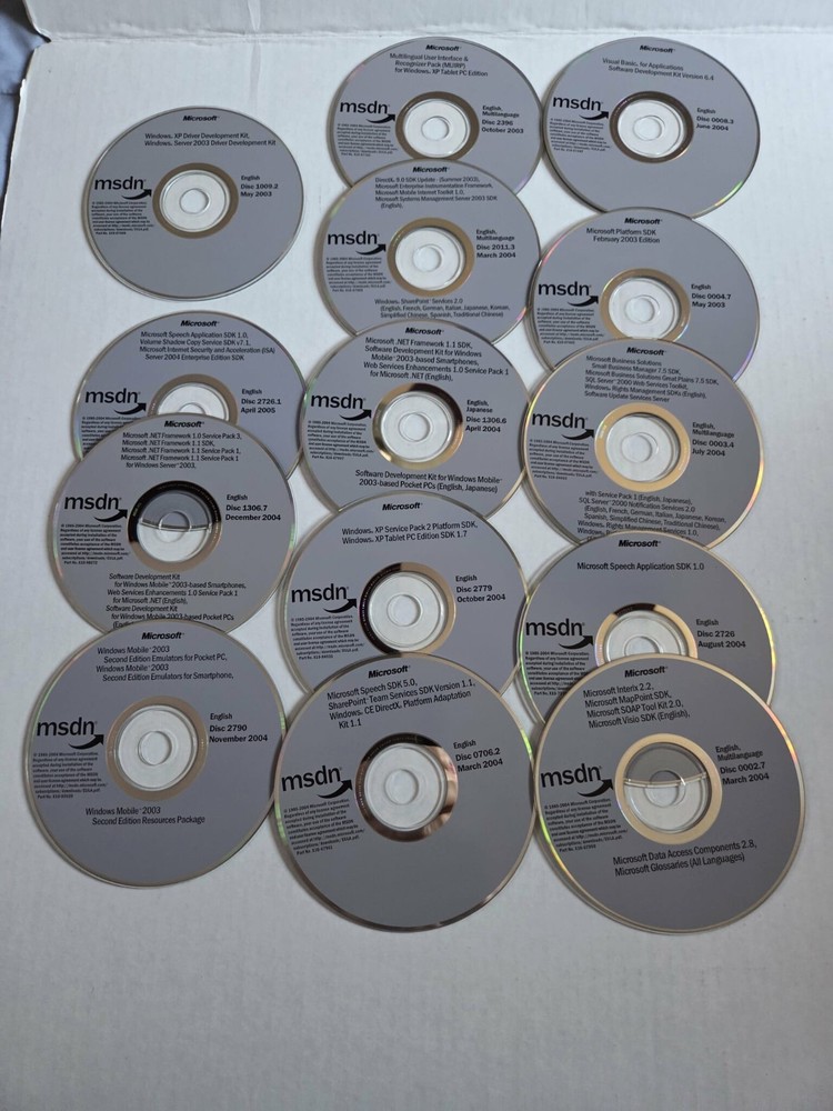 Microsoft MSDN Subscription Archive (2001–2005) – Visual Studio, SQL Server, Win
