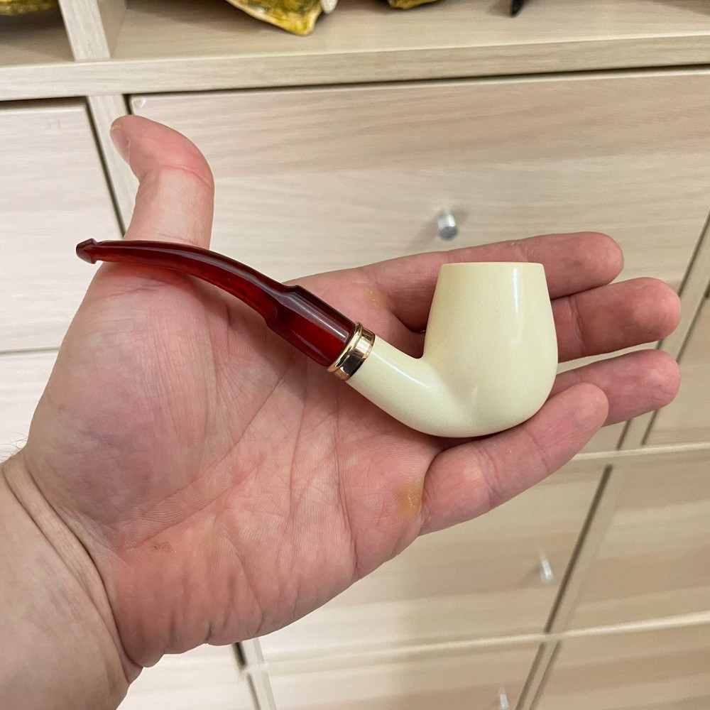 S.Yanik Meerschaum Pipe – Smooth Billiard