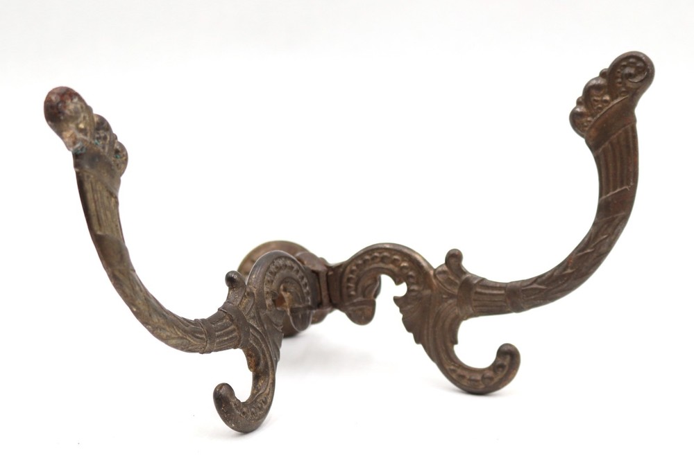 Cast Iron Antique Beaded Victorian Hall Tree Hook