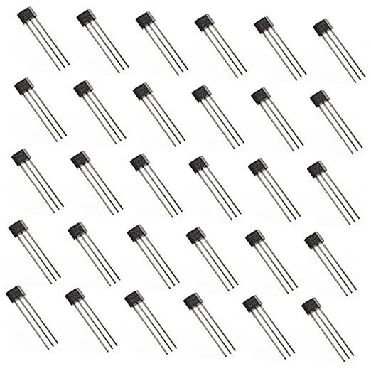 30pcs A3144 3144 Hall Effect Sensor for High-Temperature Operation，3Pins.