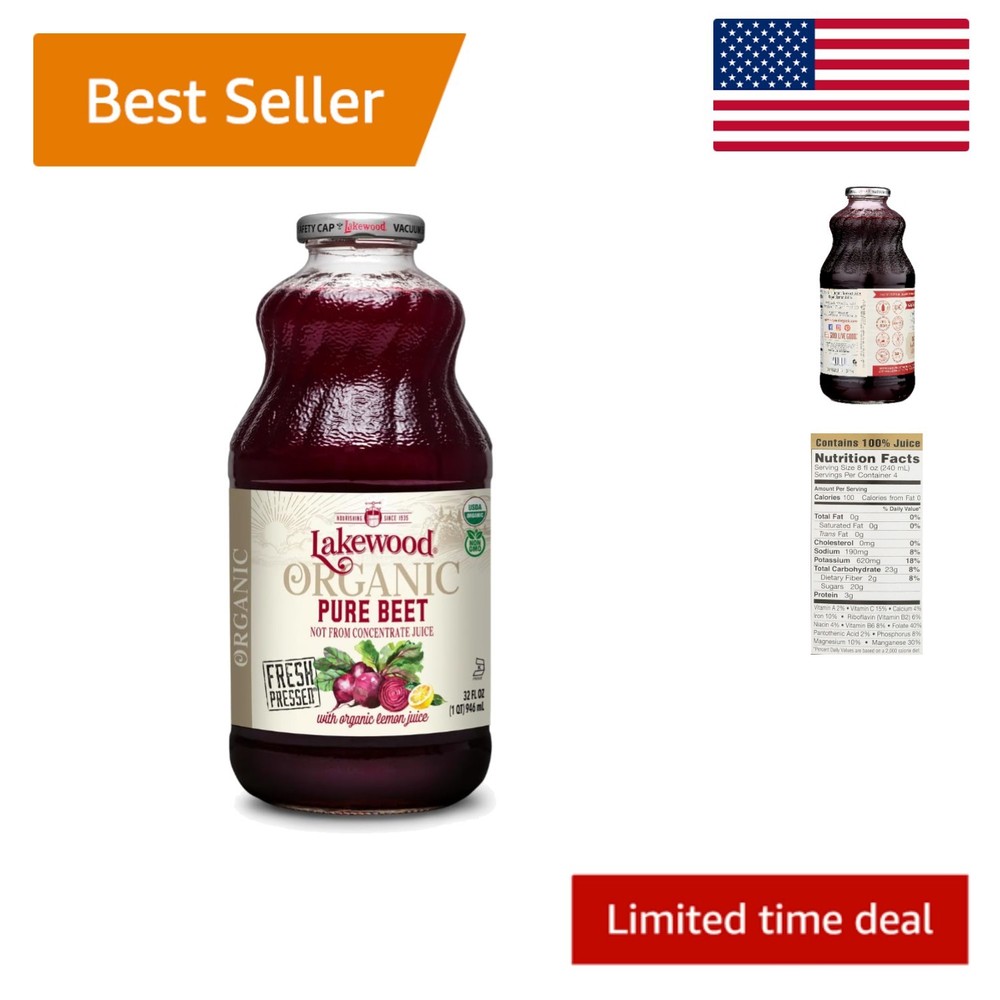 Organic Beet Juice 32 Fl Oz - Fresh Pressed, , Nutrient-Packed Refreshment