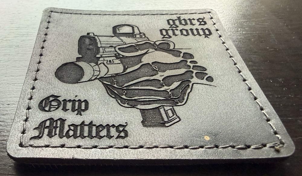 GBRS Group x Bald Bros. "Grip Matters" Black Variant Leather Patch