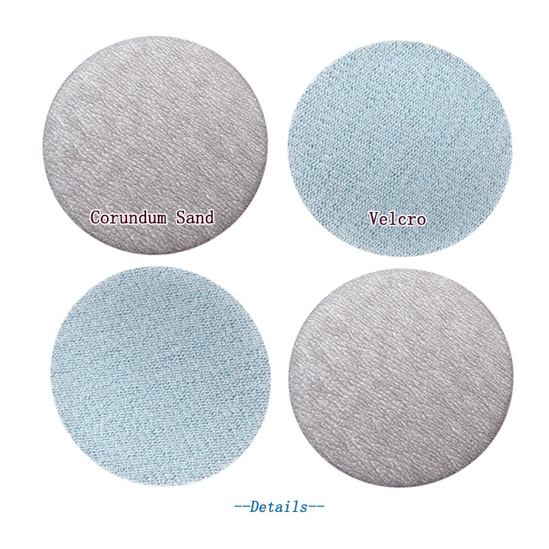 100 PCS 2 Inch 50mm Sanding Discs Hook & Loop White Dry Grinding Abrasive Sandpa