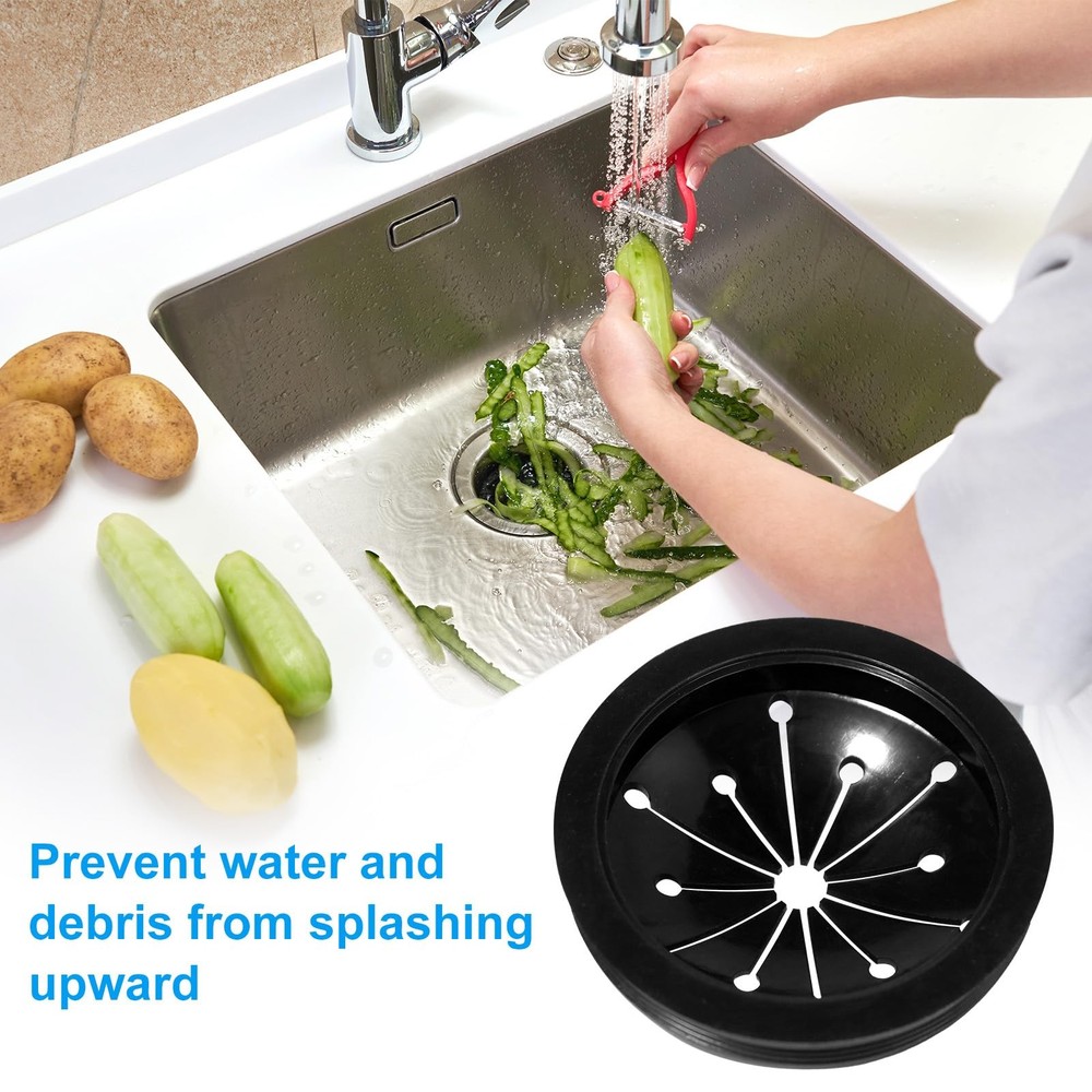 AxiyanX Kitchen Garbage Disposal Rubber Drain Insert,3pcs Black