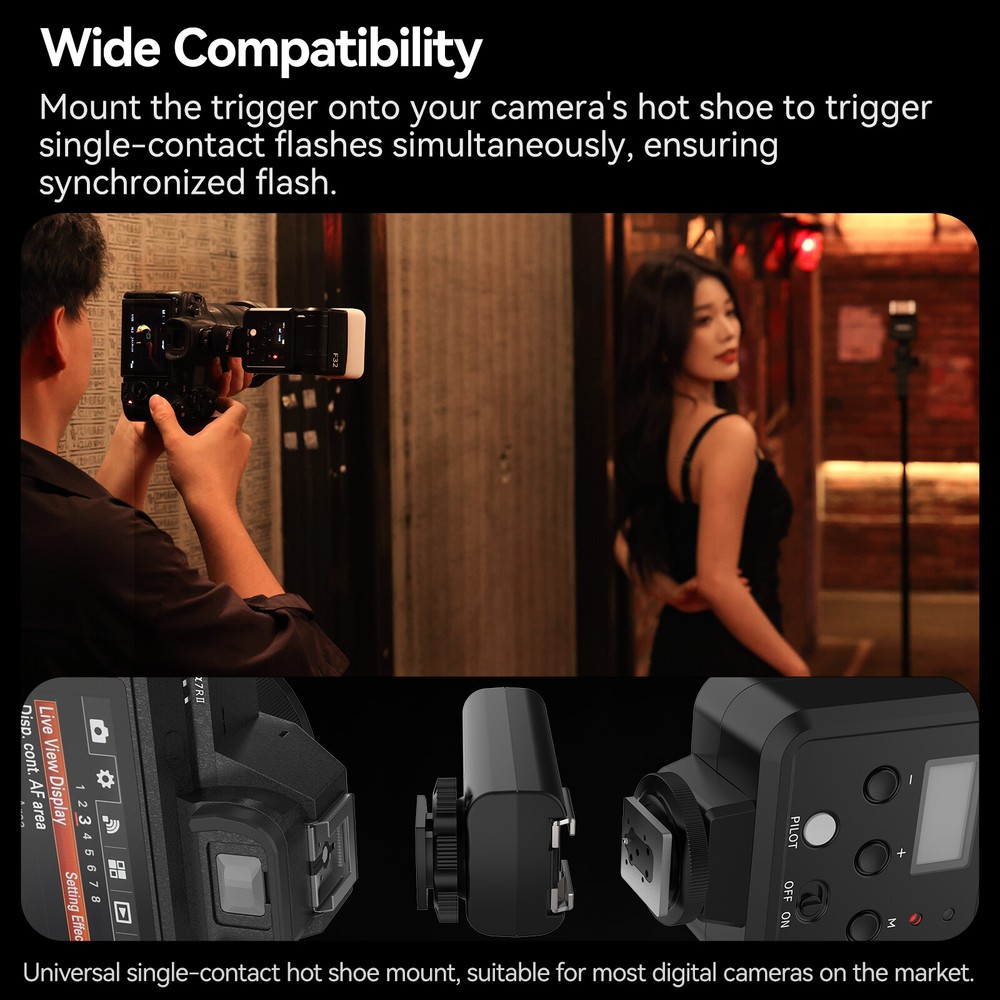 Ulanzi TT01 Wireless Flash Trigger Studio Flash/Camera Trigger for Camera