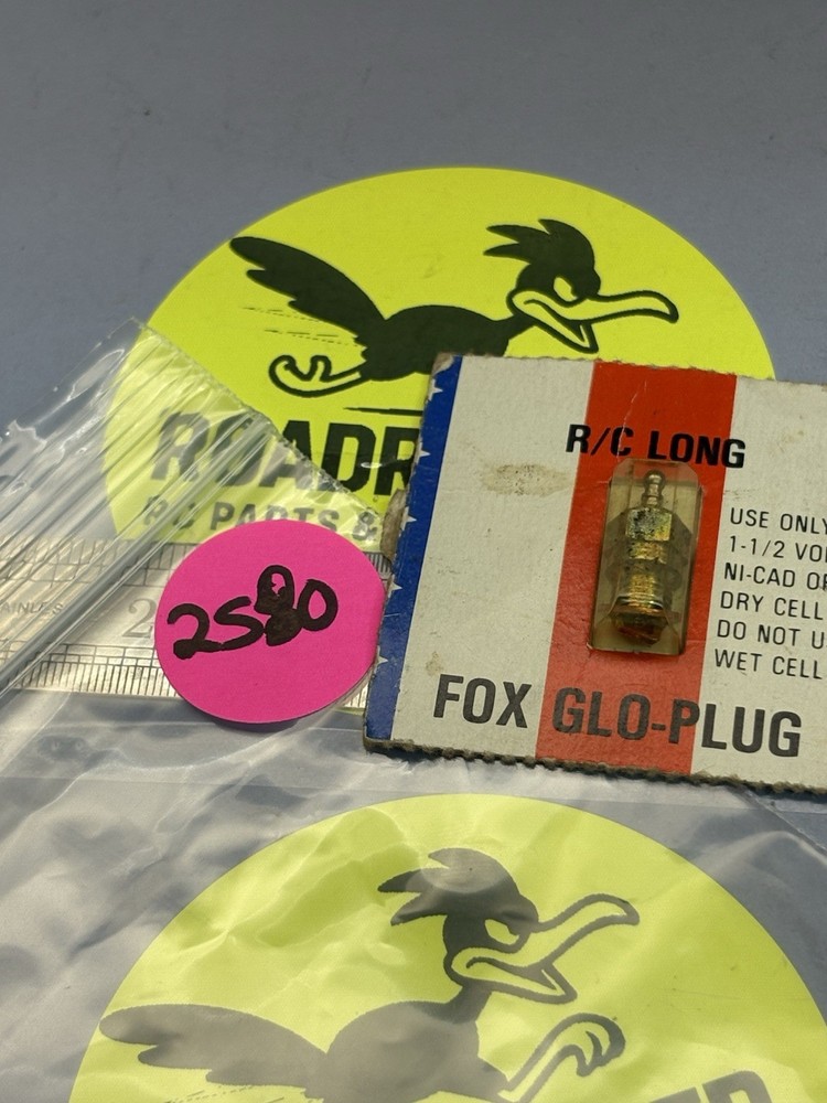 FOX R/C LONG GLOW PLUG NEW / UNIVERSAL 2 OR 4 CYCLE