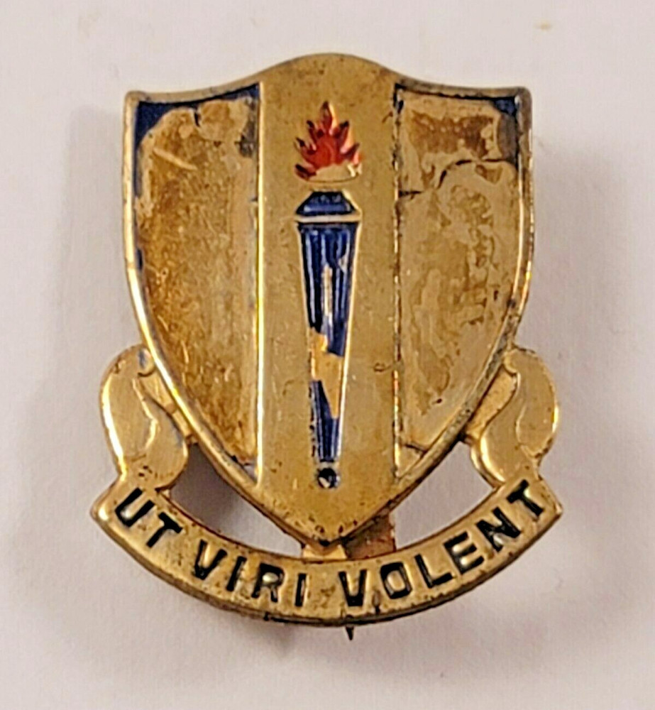 VINTAGE WWII US AAF AIR TRAINING COMMAND UNIT CREST STERLING SILVER PINBACK