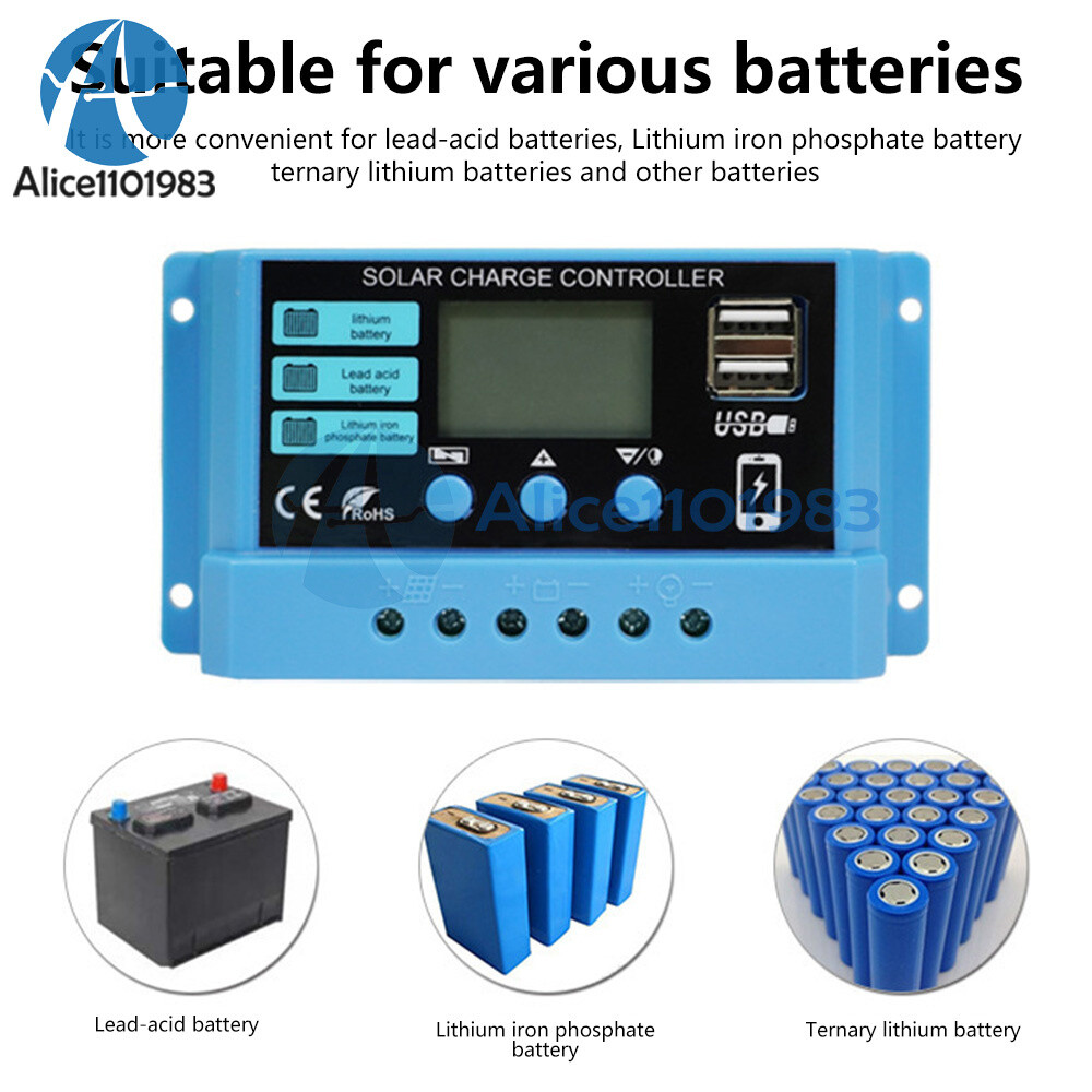 PWM Solar Charge Controller 12V 24V 10A/20A/30A Solar Panel Battery Regulator