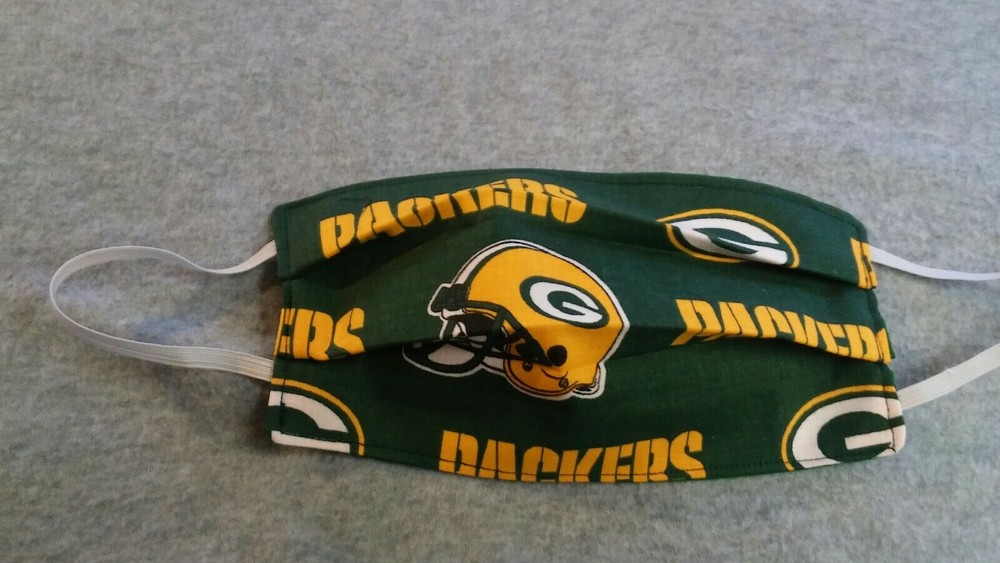 Handmade Fabric Face Mask - Reusable Green Bay Packers